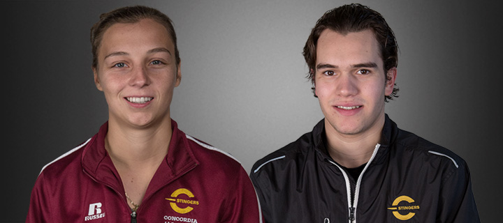 Rookies Stephanie Lalancette and Anthony Beauregard