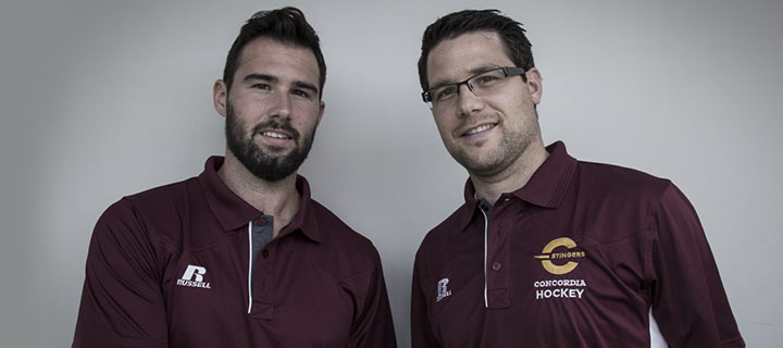 Maxime Clermont and head coach Marc André Element