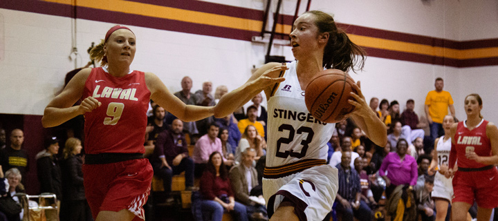 Rookie star Myriam Leclerc was dominant in the RSEQ semifinal game.