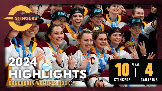 Stingers women's hockey 2023-24 Quebec Champions