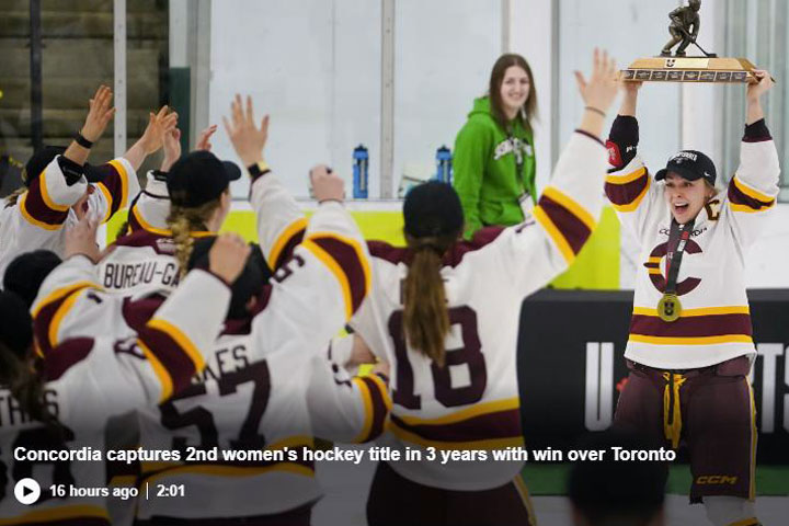Video: Concordia captures 2nd women's hockey title in 3 years with win over Toronto News
