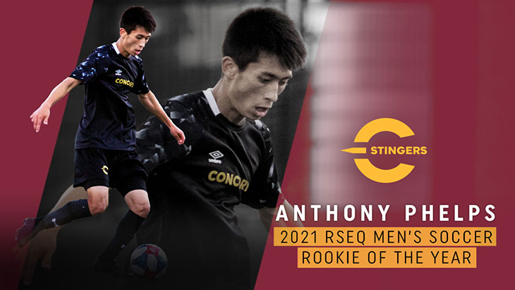 Anthony Phelps 2021 Men's Soccer RSEQ Rookie of the Year