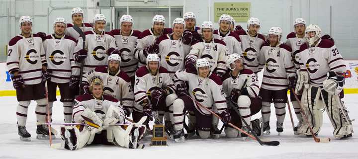 The Stingers are the defending Corey Cup champions.