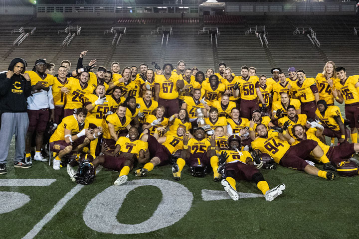 Stingers Football win the Shaughnessy Cup in dominant game vs McGill