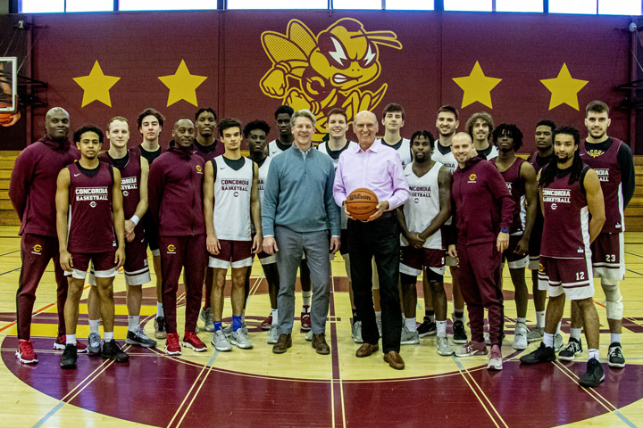 Loyola star George Lengvari has been a long-time supporter of Concordia basketball.