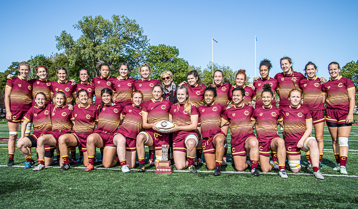Doreen Haddad (centre) and the Stingers are ready for the Cup game versus McGill.