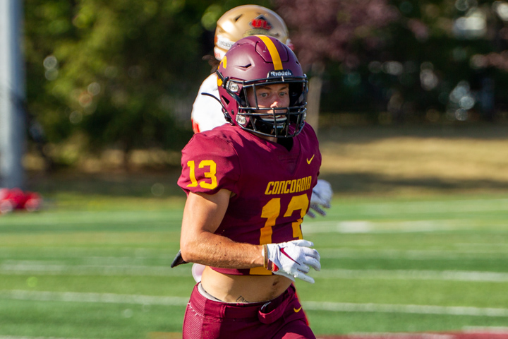 Veteran receiver Jacob Salvail caught seven passes for 77 yards in the game.