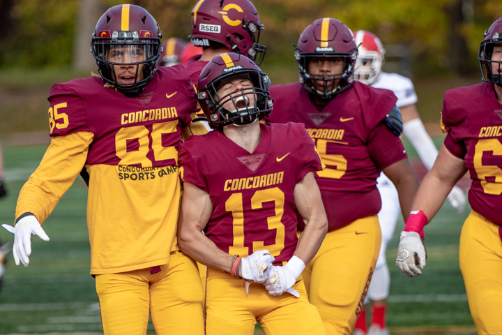 Veteran Concordia receiver Jacob Salvail was unstoppable in the game on Saturday.