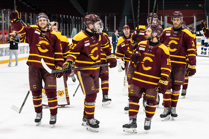 Men's hockey come back to beat Moncton, advance to national semifinal