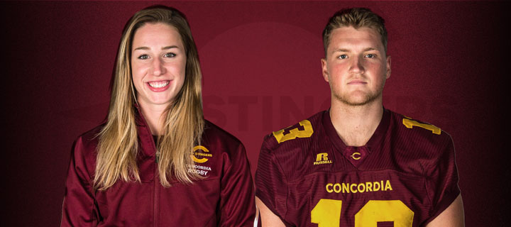 Women's rugby player Laetitia Royer and football's Trenton Miller