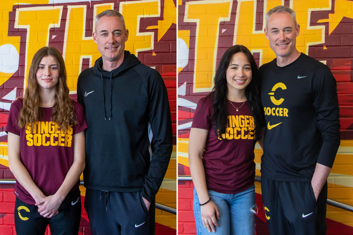 Nine new players will join the Stingers, including Amélya Mariette (left) and Elisa Sandiford.